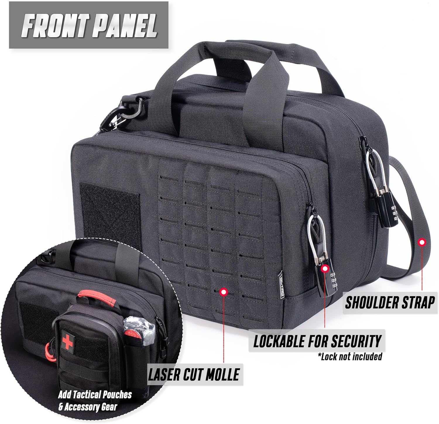 Tactical Soft Pistol Case – Compact Handgun Range Bag with 4 Holsters, Modular Storage, and Durable Design for Shooting, Hunting & Outdoor Use