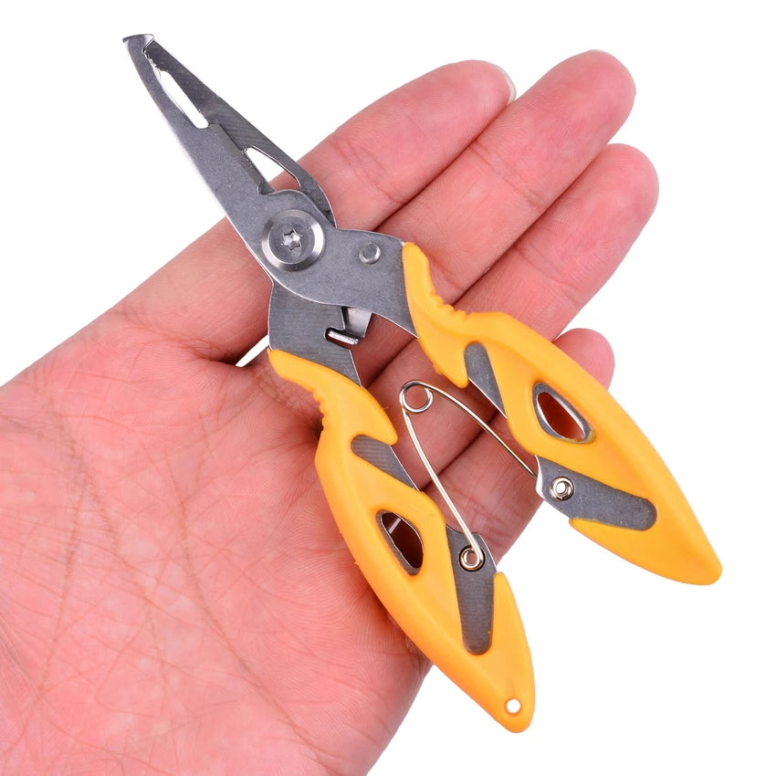 Multifunctional Fishing Pliers - Tackle Tool, Braid Cutter, Scissors, Fish Tongs & Knot-Tying Vise for Anglers