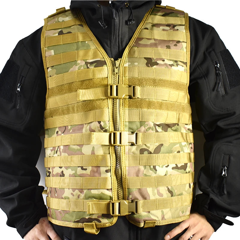 FLCS Tactical MOLLE Vest With Breathable Mesh Adjustable Outdoor Molle Modular Utility Vest