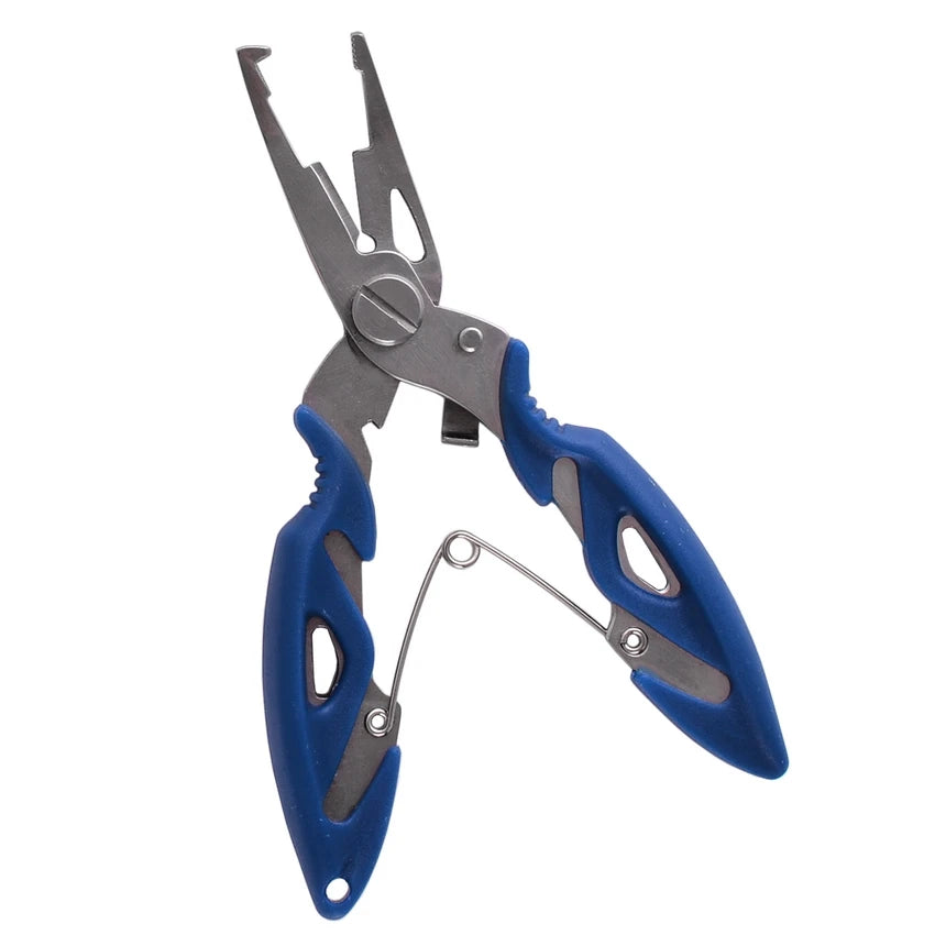 Multifunctional Fishing Pliers - Tackle Tool, Braid Cutter, Scissors, Fish Tongs & Knot-Tying Vise for Anglers