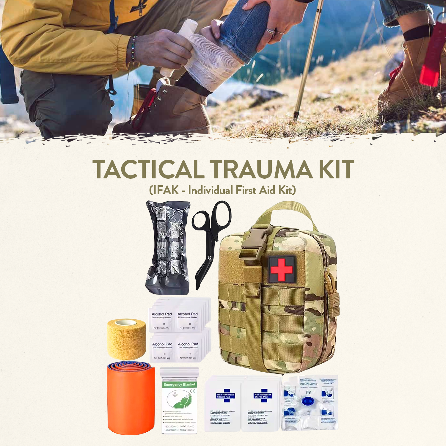 Complete 72 Hour Fully Loaded Bug Out Bag - Emergency Survival Kit - Get Home Bag - Go Bag Emergency Backpack for Earthquake, Disaster, Preparedness - Bugout Gear, Doomsday Preppers Supplies