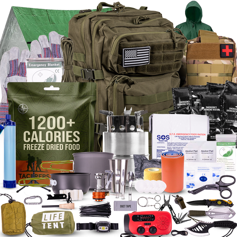 Complete 72 Hour Fully Loaded Bug Out Bag - Emergency Survival Kit - Get Home Bag - Go Bag Emergency Backpack