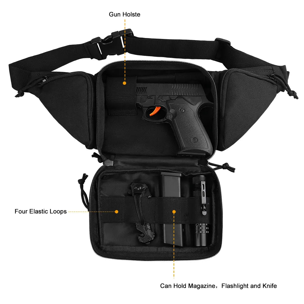 Tactical Gun Holster Fanny Pack EDC