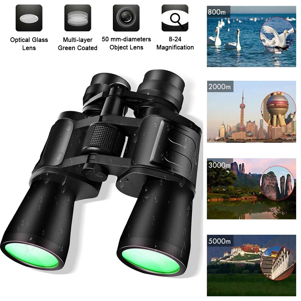 180x100 High-Powered Zoom Binoculars – HD Large Eyepiece Telescope for Outdoor, Hunting, Bird Watching, Travel, Concerts, and Camping
