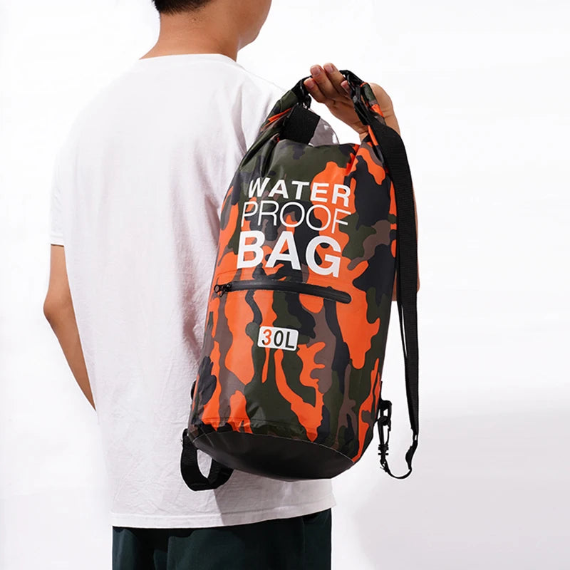 30L & 15L Waterproof Dry Bag Backpack with Wet/Dry Separation Pocket – Durable Outdoor Gear for Kayaking, Boating, Swimming & Water Sports
