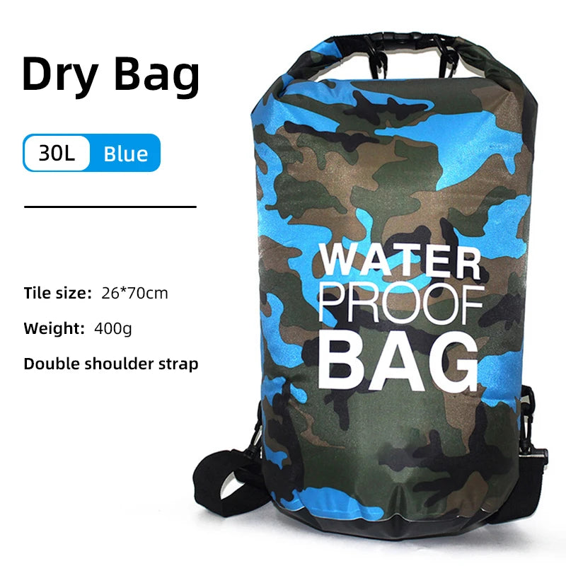 30L & 15L Waterproof Dry Bag Backpack with Wet/Dry Separation Pocket – Durable Outdoor Gear for Kayaking, Boating, Swimming & Water Sports