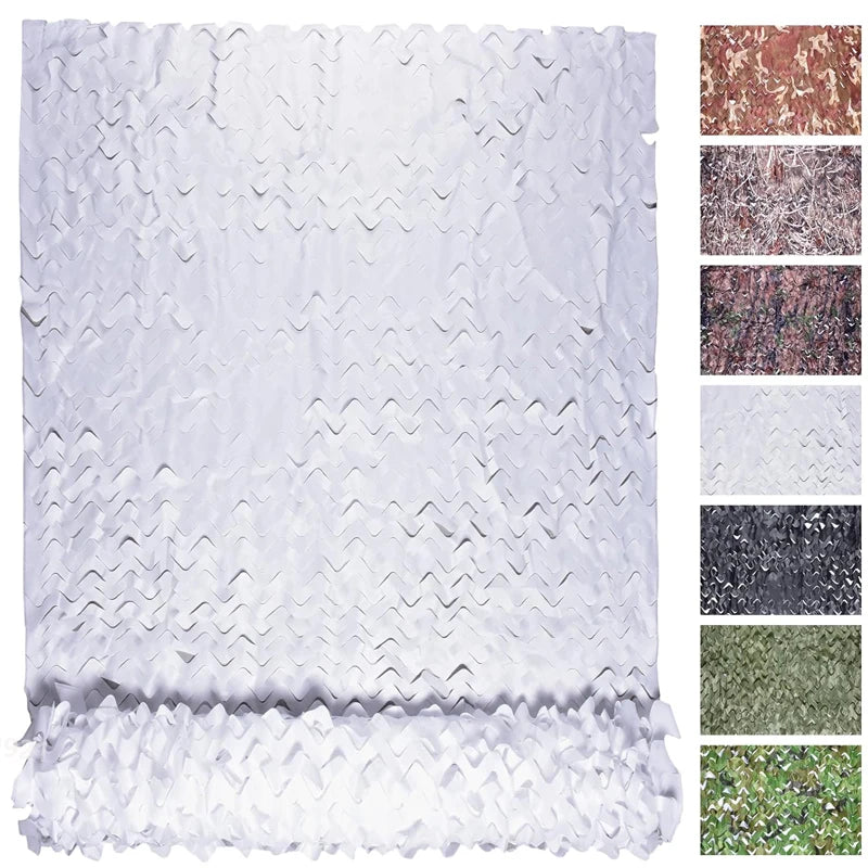 Military Camouflage Net – Hunting, Tactical, Garden, Gazebo, Car Awning | Available in White, Green, Black, Jungle, and Desert Colors