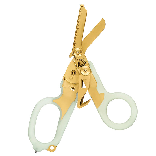 6-in-1 Tactical Trauma Shears – Stainless Steel, Glass Breaker, O2 Wrench & Belt Holster | 3 Colors