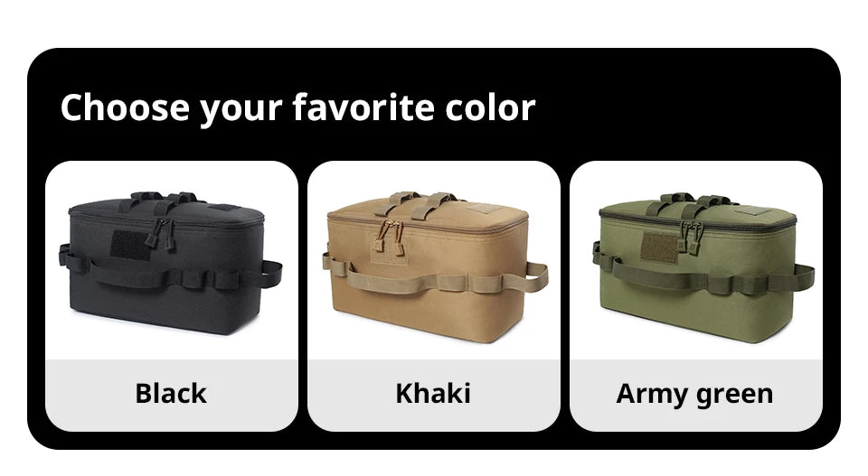 Large Capacity Outdoor Camping Gas Tank Storage Bag – Durable Ground Nail Tool Bag for Gas Canister, Picnic Cookware, and Camping Utensils Kit