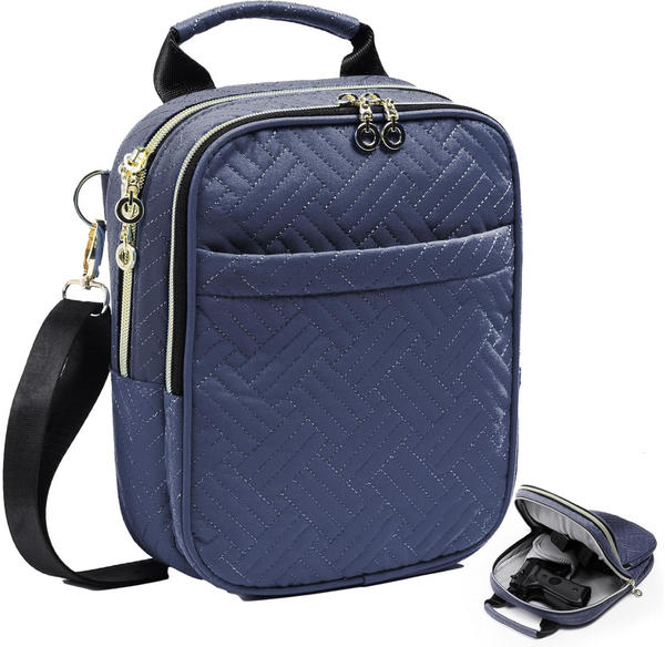 Women’s Soft Pistol Case – CCW Crossbody Gun Bag, Concealed Carry Pouch, Small Tactical Range Bag for Handguns