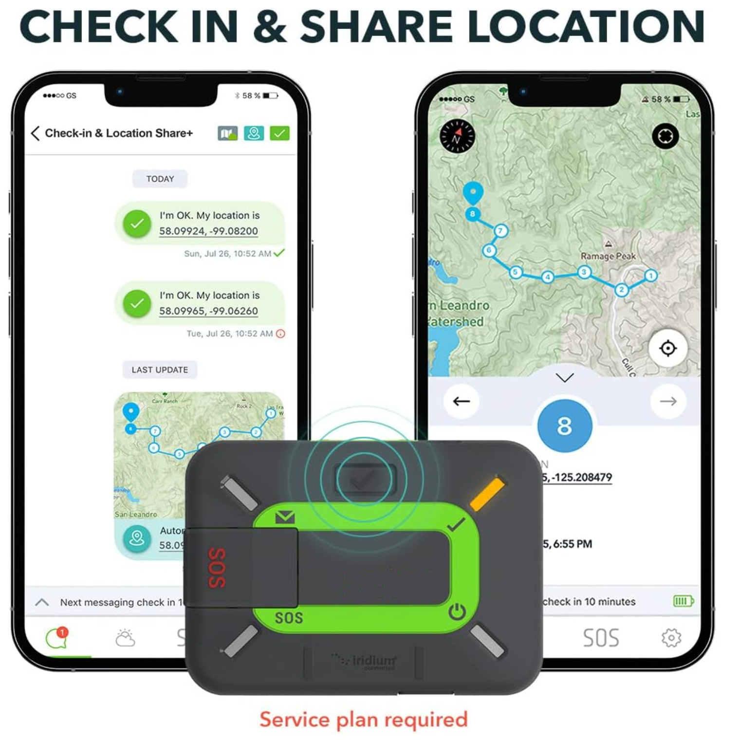 Satellite Communicator – Two-Way Global SMS Text Messenger & Email, Emergency SOS Alerting, Check-in & GPS Location – Android iOS Smartphone Accessory