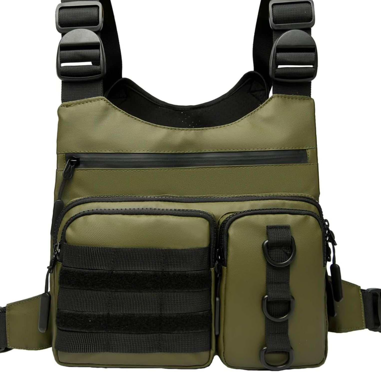 Chest Vest Gun Holster Fits Most Pistols, Adjustable EDC Travel Chest Pack for Running, Hiking, Workouts