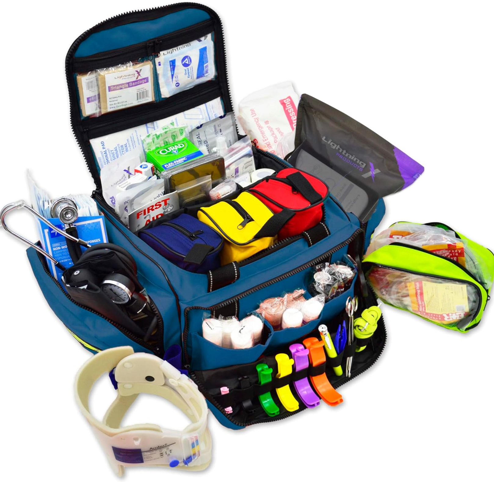 Extra Large 250 Count Medic First Responder EMT Trauma Bag Stocked w/Fill Kit C