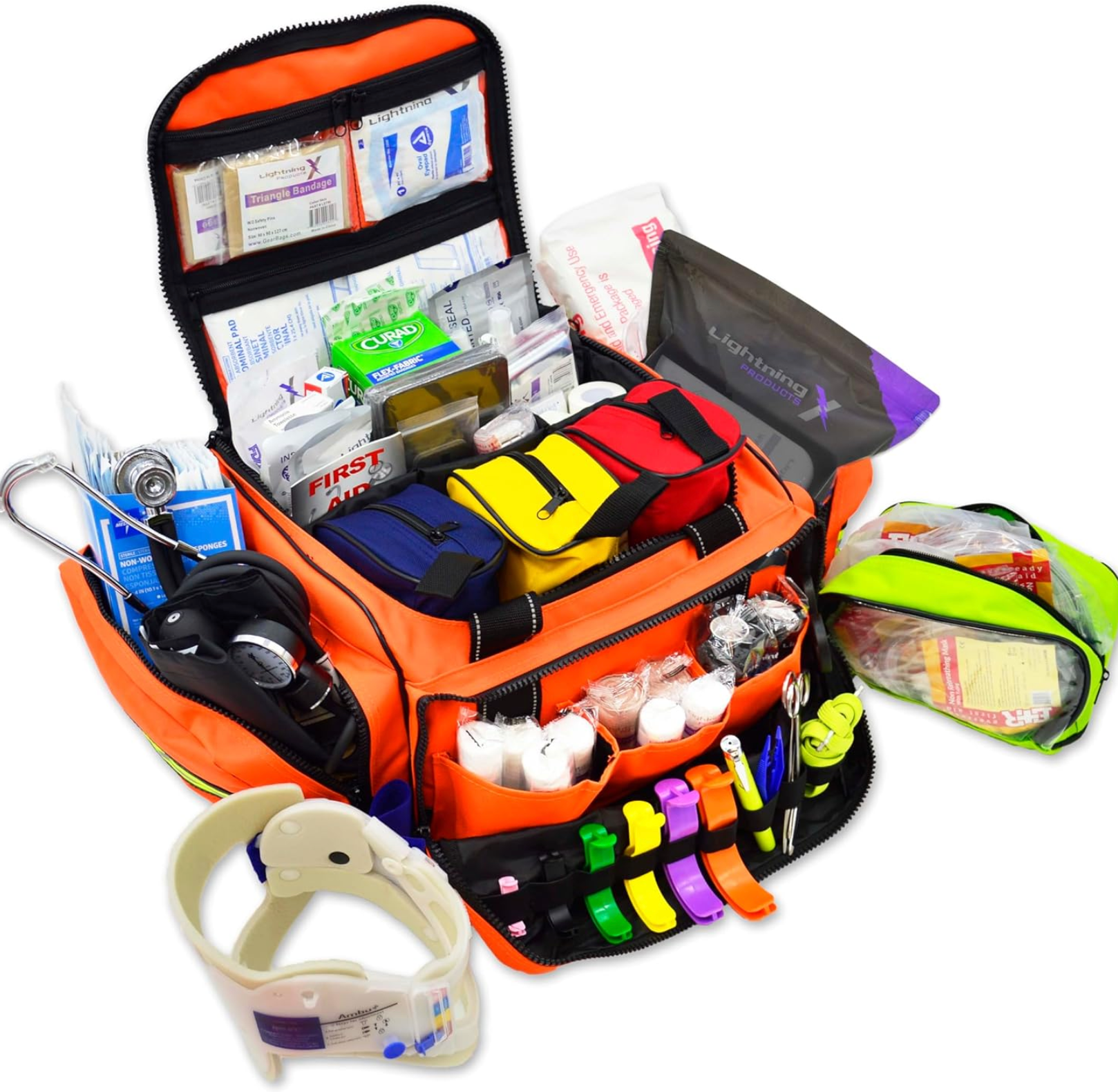Extra Large 250 Count Medic First Responder EMT Trauma Bag Stocked w/Fill Kit C