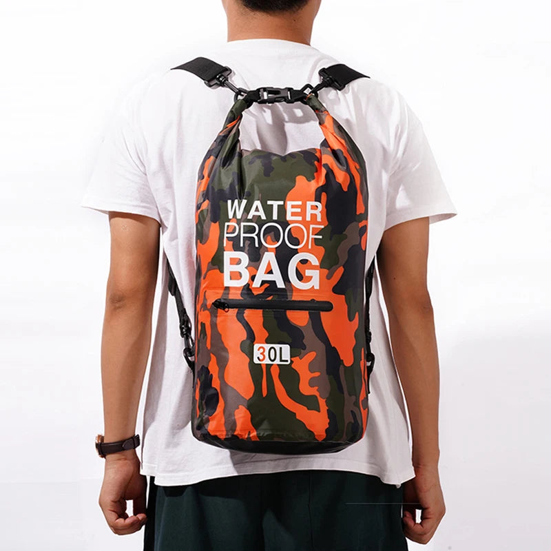 30L & 15L Waterproof Dry Bag Backpack with Wet/Dry Separation Pocket – Durable Outdoor Gear for Kayaking, Boating, Swimming & Water Sports