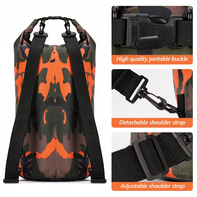 30L & 15L Waterproof Dry Bag Backpack with Wet/Dry Separation Pocket – Durable Outdoor Gear for Kayaking, Boating, Swimming & Water Sports