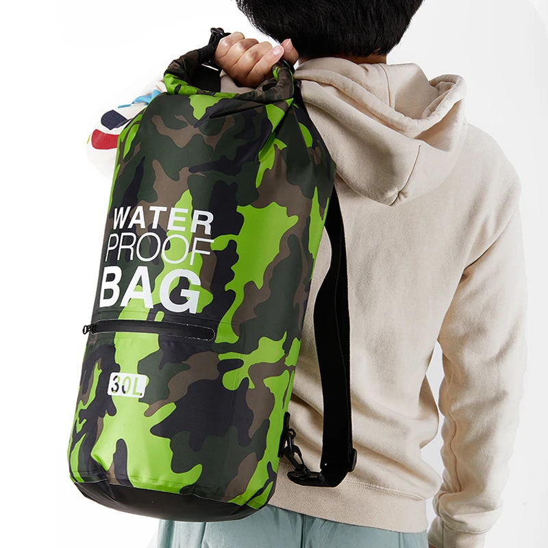 30L & 15L Waterproof Dry Bag Backpack with Wet/Dry Separation Pocket – Durable Outdoor Gear for Kayaking, Boating, Swimming & Water Sports