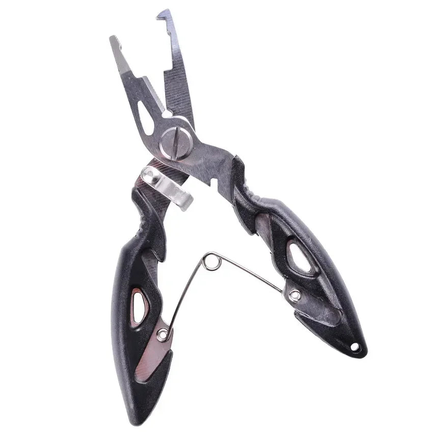 Multifunctional Fishing Pliers - Tackle Tool, Braid Cutter, Scissors, Fish Tongs & Knot-Tying Vise for Anglers