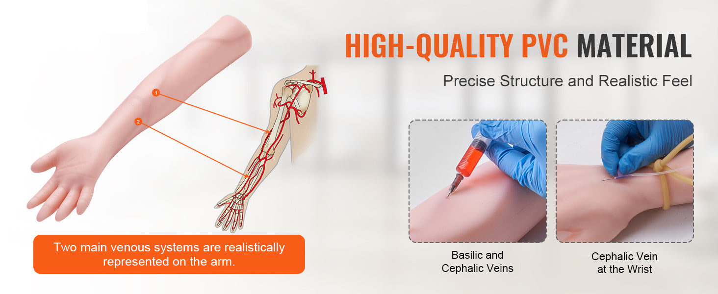Phlebotomy Practice Kit – Complete IV Venipuncture Training Kit with Carrying Bag for Students & Interns