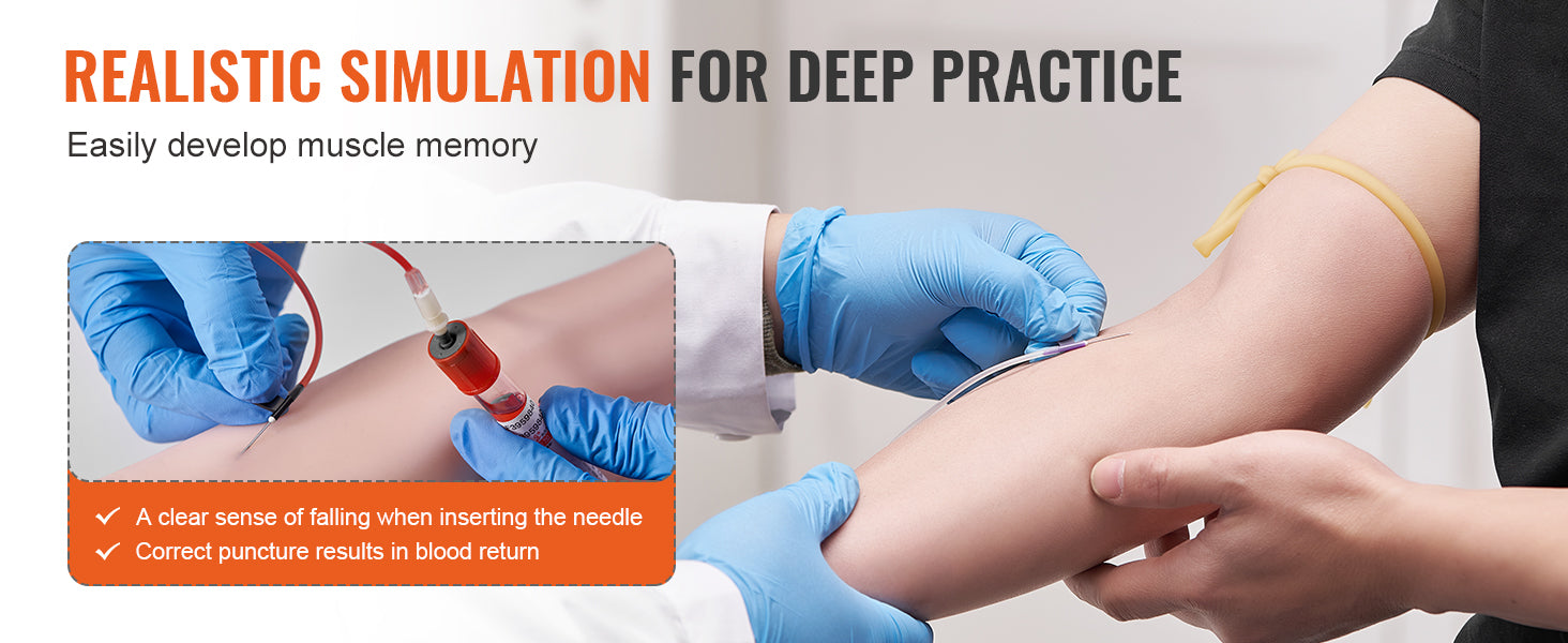 Phlebotomy Practice Kit – Complete IV Venipuncture Training Kit with Carrying Bag for Students & Interns